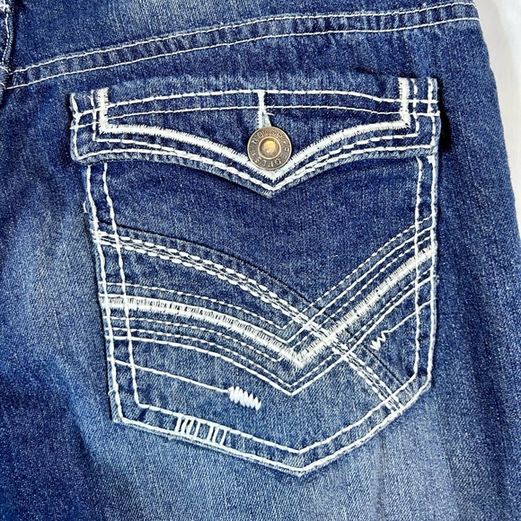 Men’s Indigo People Distressed Straight Leg Jeans Sz 34 x 32 - Picture 10 of 13